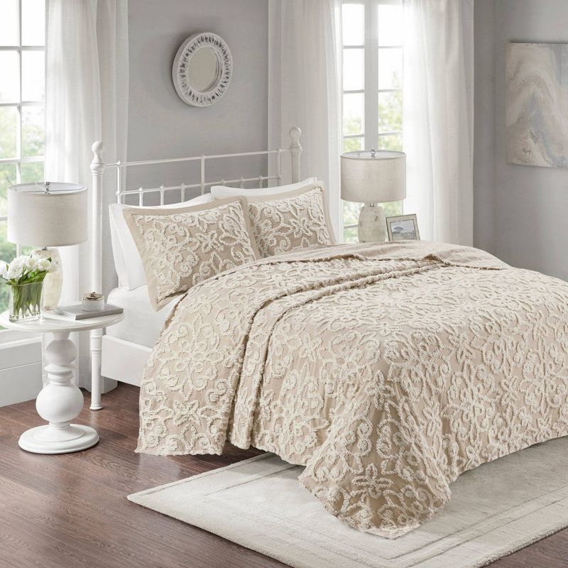 3pc Amber Cotton Chenille Bedspread Set - Madison Park, 3 of 13