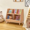 Infans 5-Cube Kids Bookshelf and Toy Organizer Wooden Storage Bookcase w/ Wood Legs - 4 of 4