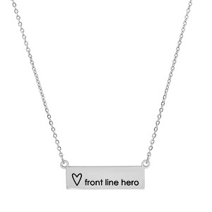 Steeltime 24" stainless steel Front Line Hero id necklace - 1 of 4