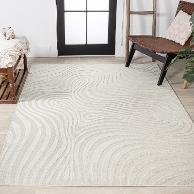 JONATHAN Y Maribo High-Low Abstract Groovy Striped Indoor/Outdoor Area Rug