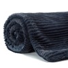 Chanasya Stripe Textured Faux Fur Throw Blanket - 4 of 4