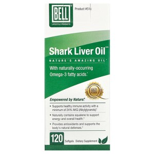 Bell Lifestyle Shark Liver Oil, 120 Softgels - 1 of 3