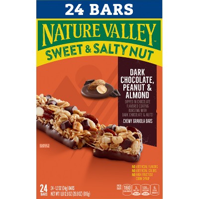 Nature Valley Dark Chocolate Peanut Almond Sweet and Salty Nut Snack Bars - 28.8oz
