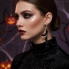 6-Style Asymmetric Gothic Earrings Set - Bat, Spider, Skull & Ghost Dangle Designs with Gift Box, Halloween Party Jewelry - 2 of 4