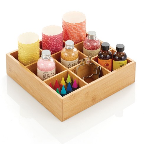 Mdesign Bamboo Tea, Snack, Or Food Storage Organizer Container Box