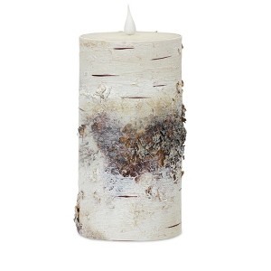 LED Birch Pattern Candle with Timer Function 7" by Melrose - 1 of 3