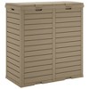 vidaXL Outdoor Garbage Bin Light Brown 30.7"x16.1"x33.9" Polypropylene - 4 of 4
