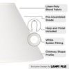 Springcrest Collection 6" Top x 17" Bottom x 10" High x 11 1/2" Slant Lamp Shade Replacement Large White Chimney Country Linen Spider Harp Finial - 3 of 4