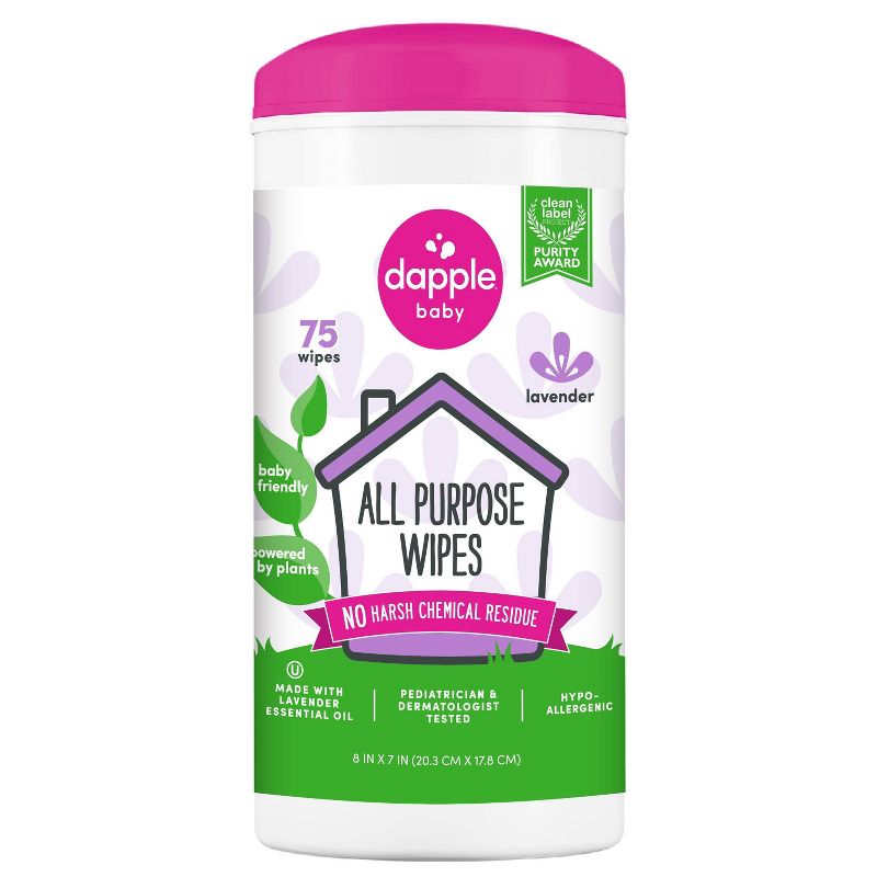 Dapple All Purpose Lavender Cleaning Wipes - 75ct, 1 of 11