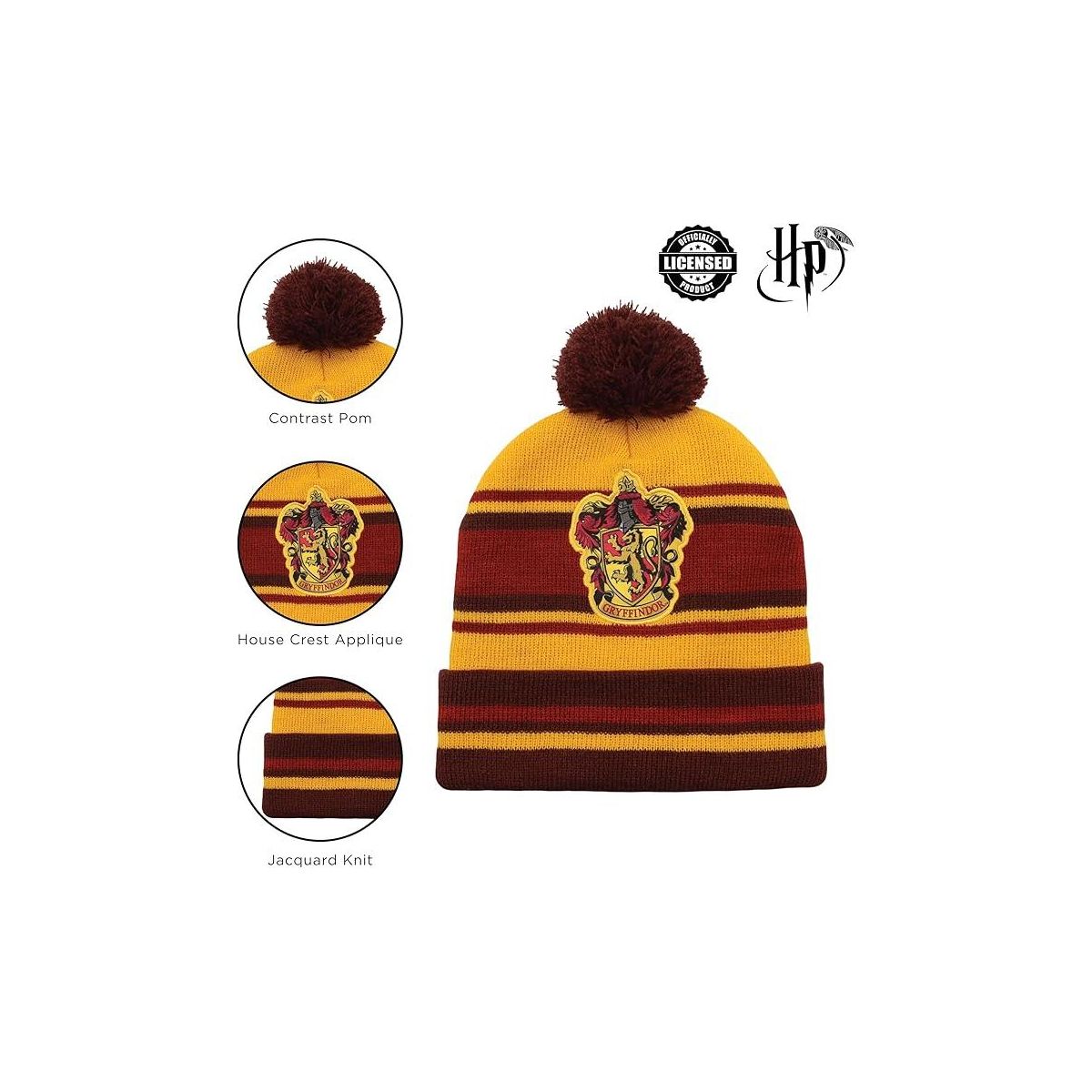 Harry Potter Kids Winter Hat Gloves Scarf Set for Boys and Girls, Winter Hat for Kids 4-14 Years - thumbnail 4