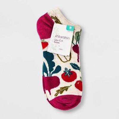 Women&#39;s Veggies 6pk Low Cut Socks - Xhilaration&#8482; Assorted Colors 4-10