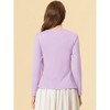 INSPIRE CHIC Women's Tie Front Long Sleeve Crop Ruffle Knit Cardigan Sweaters - 4 of 4