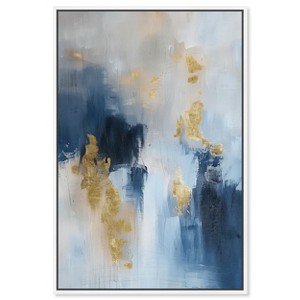Art Remedy Morning Dew Blue Abstract Wall Art Framed - 1 of 4