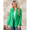 KOJOOIN Women's Sculpted Shawl Collar Blazer with Flap Pockets Timeless Transitional Tailoring - 3 of 4