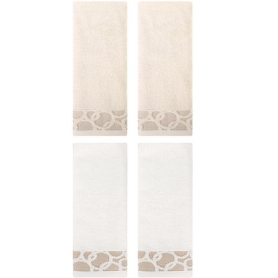 REGALWOVEN Cotton Jacquard Soft Absorbent Hand Towel for Bathroom Home 13" x 29"