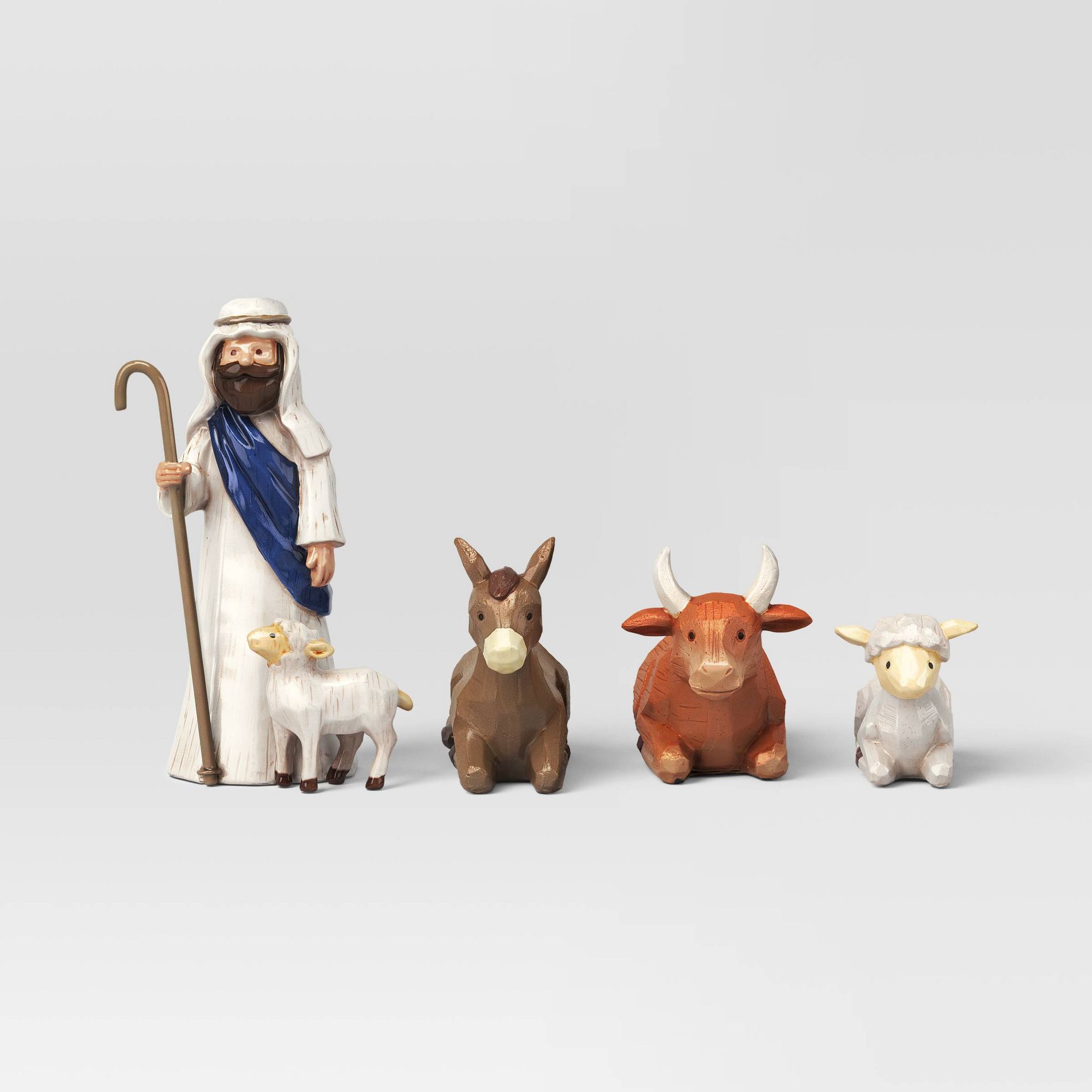 4pc Shepherd Christmas Figurine Set - Wondershop™: Nativity, Indoor Decor, Multicolored