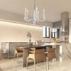PAKOKULA Modern Farmhouse 5 - light French Antique Distressed White Empire Candlestick Wood Chandelier - 4 of 4