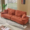 Mocamel 103 inch comfortable deep seated sofa with pillow, suitable for bedroom, living room, apartment, office, dormitory decoration - 3 of 4