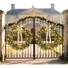 VINGLI 60" Pre-Lit Christmas Wreath, Outdoor Xmas Wreath w/220 LED Lights, 600 Tips, Bow, Pine Cones & Gold Ornaments - 2 of 4