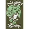 Juniors Womens Marvel St. Patrick's Day Hulk Incredibly Lucky Racerback Tank Top - 2 of 4