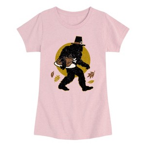 Girls' - Instant Message - Sasquatch Turkey Fitted Short Sleeve Graphic T-Shirt - 1 of 4