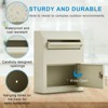 Wall-Mounted Mailbox - Weatherproof,Locking,Durable Galvanized Steel - 4 of 4