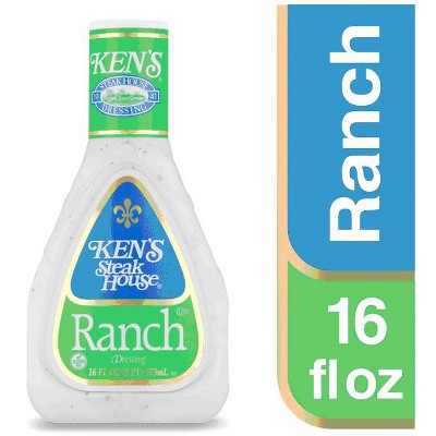 Ken's Steak House Ranch Salad Dressing 16 fl oz (Pack of 4)