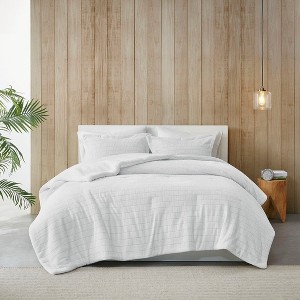 Okak Ivory White Plush Polyester Bed Comforter Set with Hypoallergenic Down Alternative Filling,Reverse Lightweight Comforter Bedding Sets - 1 of 4