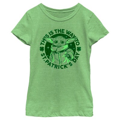 Girl's Star Wars: The Mandalorian St. Patrick's Day Grogu This Is The ...