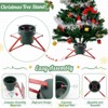 Wikineon Christmas Tree Stand for Real Trees: Xmas Base Holder With Adjustable Legs for Seasonal Displays, Home Decor Up to 7ft Tall, Green Red L - 2 of 4