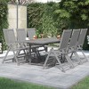 vidaXL Solid Wood Acacia Patio Dining Set 7 Piece Garden Seat, Rectangular, Outdoor - 2 of 4