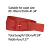 Allegra K Women's Pure Adjustable Rectangle Buckle Wide Waist Belt for Dress 1 Pc - 3 of 4