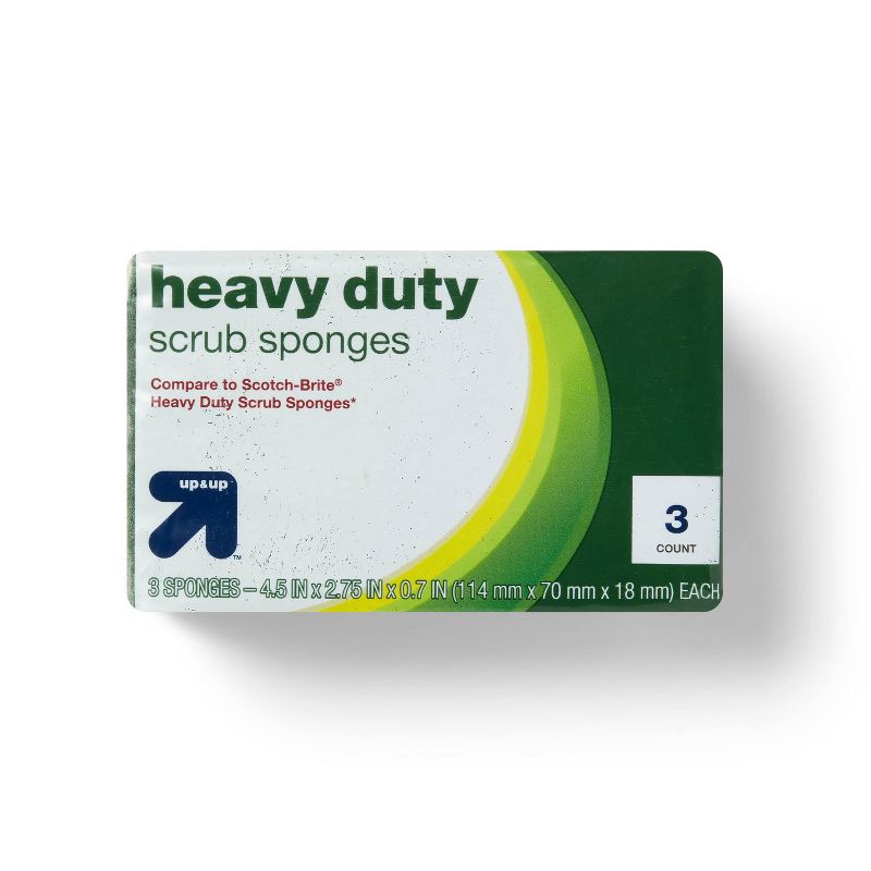 Heavy Duty Scrubbing Sponges - 3ct - up &#38; up&#8482;, 1 of 4