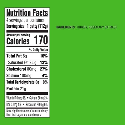 Fresh All Natural 93/7 Ground Turkey Burger Patties - 1lb - Good & Gather™
