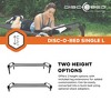Disc-O-Bed Single Modular and Portable Polyester Cot with Included Zippered Carry Bag and Extended Leg Mechanism for Indoors and Outdoors, Grey - 3 of 4