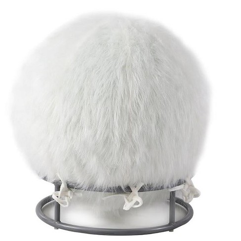 Premium Posture Fuzzy Exercise Yoga Ball Chair Set Ivory 21.26" X 21.26 ...