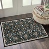 Vintage Trellis Area Rug Traditional Floral Washable Rugs for Living Room Bedroom Low Pile Non-Slip Floor Carpet - 2 of 4
