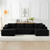 Dolonm U-modular Combination Sofa Set, Compressible Boneless Sofa, Corduroy Fabric Cloud Sofas, No Assembly, for Living Rooms Bedrooms - 3 of 4