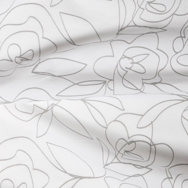 Fitted Crib Sheet - Cloud Island&#8482; Line Floral, 5 of 7