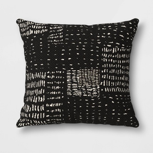 Outdoor Decorative Throw Pillow Black, Blue Outdoor Pillows Target