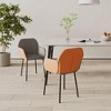 vidaXL Dining Chairs, 2 Pcs, Dark Gray Fabric and Faux Leather - 2 of 4