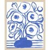 Amanti Art Blue Brush Flowers I by June Erica Vess Framed Wall Art Print - 4 of 4