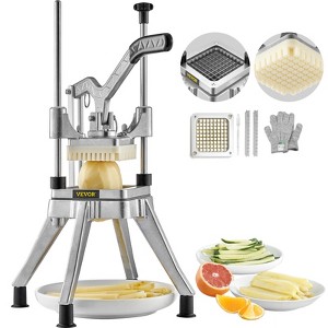 VEVOR Commercial Vegetable Fruit Chopper 3/8″ Blade Heavy Duty Professional Food Dicer Kattex French Fry Cutter Onion Slicer Stainless Steel - 1 of 4