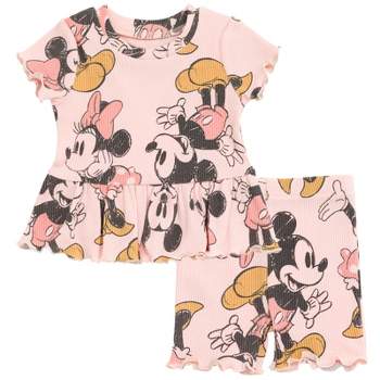 Disney Minnie Mouse Toddler Girls Ruffle Long Sleeve Graphic T