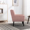 Sapphtopaz Modern Soft Accent Chair Wood Frame Ergonomics Lounge Chair Modern Living Room Chair Comfy Chair for Living Room, Blue - 3 of 4