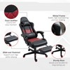 TiramisuBest Racing Gaming Chair, PU Leather, Ergonomic, Adjustable, Footrest, 5 Wheels, 274 lbs Max Load - 3 of 4