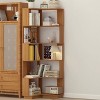 GDFStudio Mire 6-Tier Wooden L-Shaped Corner Bookcase with Open Shelves, Anti-Drop Panle and Anti Tipping Device - 2 of 4