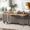 Hommoo 47" Console Table with Acrylic Legs Brown - 4 of 4