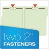 Pendaflex Heavy-Duty Pressboard Folders with Embossed Fasteners, 1/3-Cut Tabs, 2" Expansion, 2 Fasteners, Letter Size, Green, 25/Box - 3 of 4