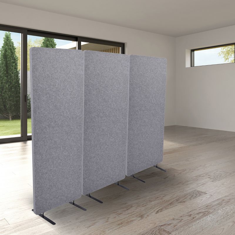 Stand Up Desk Store ReFocus Raw Freestanding Acoustic Desk Divider Privacy Panel to Reduce Noise and Visual Distractions, 2 of 5